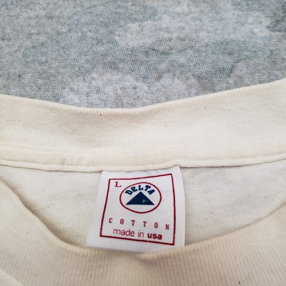 Vintage Religious Delta Shirt Mens Large Beige Short Sleeve Single Stitch USAk - Picture 6 of 12